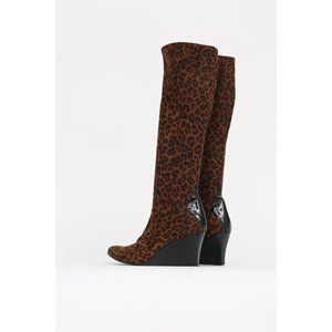 Stuart Weitzman Leopard Print Knee-High Boot (6.5 fits like a 6)